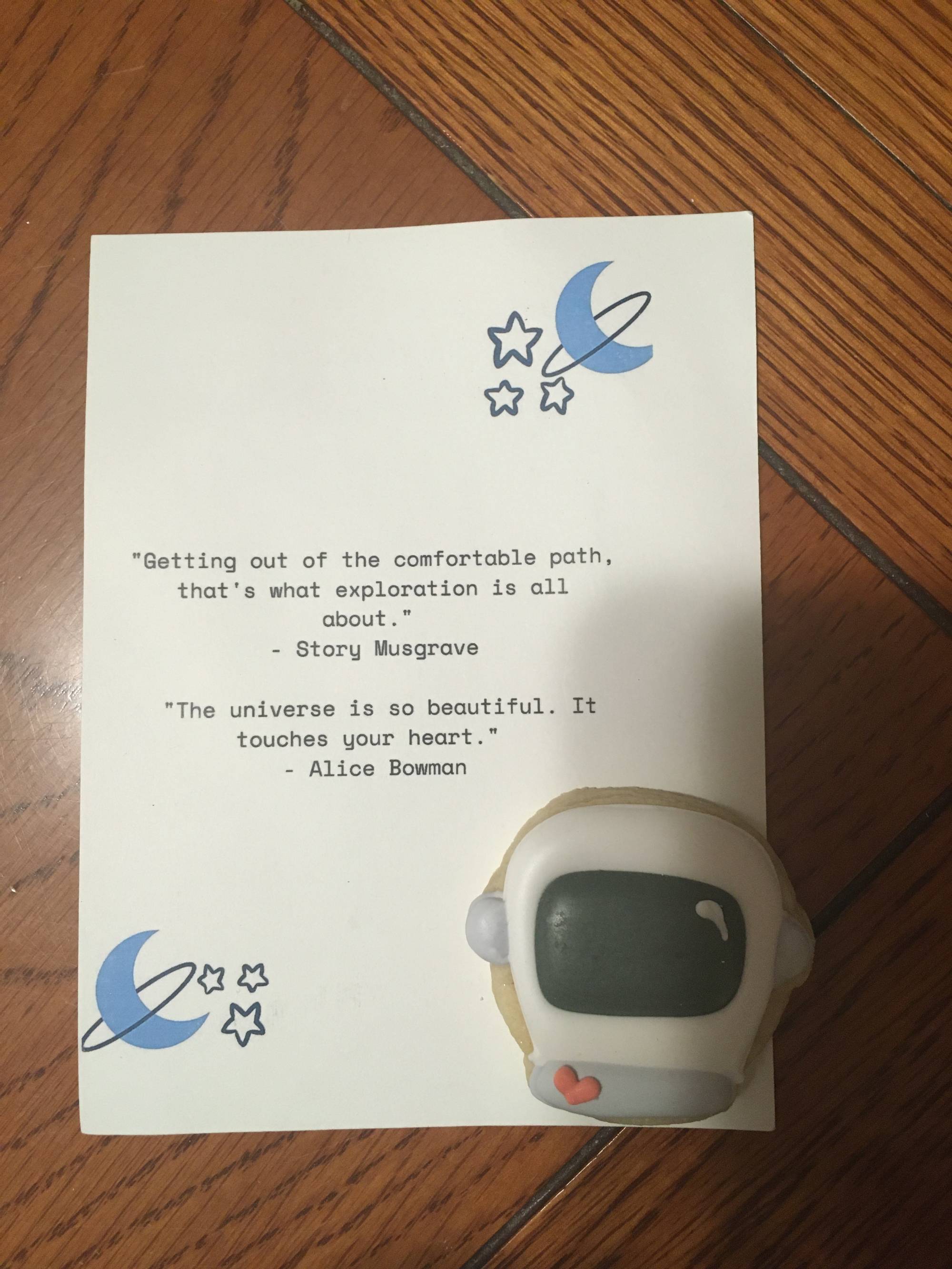 Cookie and card presentation image